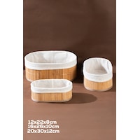Posima 2082 Oval 3lü Pinterest Sepet Bambu Sepet Seti Dekoratif Banyo Mutfak Düzenleyici Organizeri Hasır