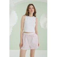 Nbb Kadın Pembe Kurdele Crop Şort Takım Pembe Nbb Kadın Pembe Kurdele Crop Şort Takım Pembe