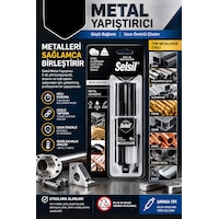 Metal Yapıştırıcı Epoksi Şırınga Tipi Çift Bileşenli Güçlü Metal Yapıştırıcı Çelik Alüminyum Demir