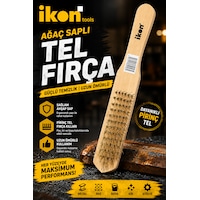 İkon Tools Ağaç Saplı Tel Fırça Çelik Tel Bakır Kaplama Kıllı Ahşap Saplı Pas Kir Boya Temizleme Fırçası İkon Tools Ağaç Saplı Tel Fırça Çelik Tel Bakır Kaplama Kıllı Ahşap Saplı Pas Kir Boya Temizleme Fırçası