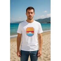 Markapia Man Erkek Bisiklet Yaka %100 Pamuk Köyceğiz Baskılı Kısa Kollu T-shirt Beyaz L Markapia Man Erkek Bisiklet Yaka %100 Pamuk Köyceğiz Baskılı Kısa Kollu T-shirt Beyaz L