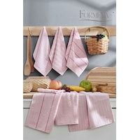 Formeya Sophia 6'lı 30x50 Cm Mutfak Havlusu Seti Pudra Formeya Sophia 6'lı 30x50 Cm Mutfak Havlusu Seti Pudra