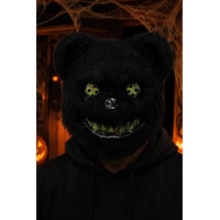Siyah Tüylü Korku Ayı Maskesi Halloween Cadılar Bayramı Tam Yüz Kostüm Maskesi Tüm Yaşlar Siyah Tüylü Korku Ayı Maskesi Halloween Cadılar Bayramı Tam Yüz Kostüm Maskesi Tüm Yaşlar