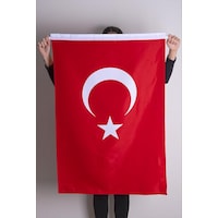 Türk Bayrağı Raşel Kumaş Aplike Dikiş 100x150 cm Türk Bayrağı Raşel Kumaş Aplike Dikiş 100x150 cm