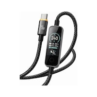 Mcdodo Ca-8750 240w Typ-c To Typ-c Tft Ekranlı Şarj Kablosu 1.2 M Siya