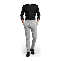 Deepsea Erkek Gri Likralı Gofre Kumaş Beli Lastikli İpli Slim Fit Günlük Pantolon 2600650 Gri Deepsea Erkek Gri Likralı Gofre Kumaş Beli Lastikli İpli Slim Fit Günlük Pantolon 2600650 Gri