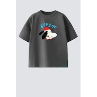 Monila Erkek Çocuk Pamuklu Bisiklet Yaka Baskılı T-shirt Füme Monila Erkek Çocuk Pamuklu Bisiklet Yaka Baskılı T-shirt Füme
