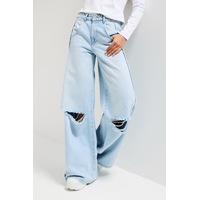 it's basic Kadın Ice 12s6-3 Palazzo Fit Yırtık Detaylı Tasarım Denim Jean Buz Mavi it's basic Kadın Ice 12s6-3 Palazzo Fit Yırtık Detaylı Tasarım Denim Jean Buz Mavi