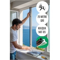 Saf Kauçuk Nat-05 Kapı Pencere Fitili 25 Metre Gri Tamirat Contası Kaliteli Ve Uzun Ömürlü Diğer Saf Kauçuk Nat-05 Kapı Pencere Fitili 25 Metre Gri Tamirat Contası Kaliteli Ve Uzun Ömürlü Diğer