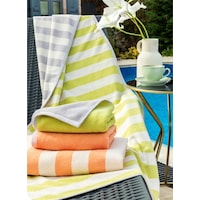 Özdilek Double Color Strıpe Plaj Havlusu 70x145 Yeşil-gri Özdilek Double Color Strıpe Plaj Havlusu 70x145 Yeşil-gri