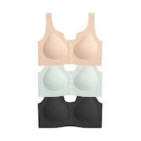 Cottonill Seamless Bra - Virela Lazer Kesim Önden Düğmeli Büyük Beden Kadın Sütyen 3'lü Paket Çok Renkli Cottonill Seamless Bra - Virela Lazer Kesim Önden Düğmeli Büyük Beden Kadın Sütyen 3'lü Paket Çok Renkli