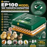 Ep100 Kuluçka Makinesi Yeni Nesil Suluk Üstten Havalandırma Sistemli Tavuk Kaz Hindi Ve Kuş Türleri Ep100 Kuluçka Makinesi Yeni Nesil Suluk Üstten Havalandırma Sistemli Tavuk Kaz Hindi Ve Kuş Türleri