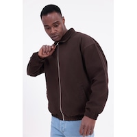 Freemen Erkek Basic Gabardin Kumaş Fermuarlı Oversize Mevsimlik Polo Yaka Ceket Kiremit Freemen Erkek Basic Gabardin Kumaş Fermuarlı Oversize Mevsimlik Polo Yaka Ceket Kiremit