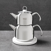 Hisar Satürn Çelik Çaydanlık - Inox - 2 Lt + 1 Lt Inox Hisar Satürn Çelik Çaydanlık - Inox - 2 Lt + 1 Lt Inox