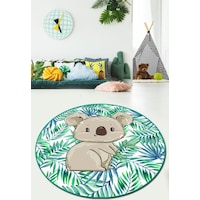 Koala Djt Yeşil Çap 120X120 Cm Yıkanabilir Çocuk Halısı Yeşil Koala Djt Yeşil Çap 120X120 Cm Yıkanabilir Çocuk Halısı Yeşil