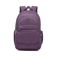 Büyük Boy Laptop Bölmeli Çok Cepli Su Geçirmez Krınkıl Kumaş Çanta Mürdüm Çok Renkli Büyük Boy Laptop Bölmeli Çok Cepli Su Geçirmez Krınkıl Kumaş Çanta Mürdüm Çok Renkli