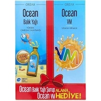 Ocean Portakal Aromalı Balık Yağı 150 ML + Ocean Vm Portakal Aromalı 150 ML Ocean Portakal Aromalı Balık Yağı 150 ML + Ocean Vm Portakal Aromalı 150 ML