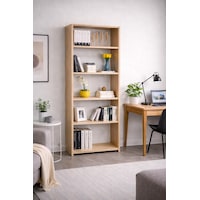 5 Raflı Modern Kitaplık Büyük Boy - Açık Meşe Açıkmeşe 5 Raflı Modern Kitaplık Büyük Boy - Açık Meşe Açıkmeşe