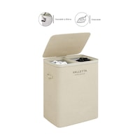 Paloma 100l Çift Bölmeli Katlanabilir Kumaş Kirli Çamaşır Sepeti XL Paloma 100l Çift Bölmeli Katlanabilir Kumaş Kirli Çamaşır Sepeti XL