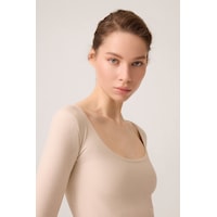 Los Ojos X Ece Bej Melanj Uzun Kollu U Yaka Spor Bluz Scoop Neck Top Bej Melanj Bej Melanj Los Ojos X Ece Bej Melanj Uzun Kollu U Yaka Spor Bluz Scoop Neck Top Bej Melanj Bej Melanj