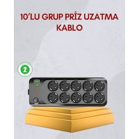 10 - 517 - Prizli Uzatma Kablosu Termal Koruma Usb Type-c Hızlı - Csmo-tex - Şarj 2500w 10 - 517 - Prizli Uzatma Kablosu Termal Koruma Usb Type-c Hızlı - Csmo-tex - Şarj 2500w