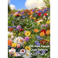 200 Adet Karışık Çiçek Tohumu- 2 Paket 200 Adet Karışık Çiçek Tohumu- 2 Paket