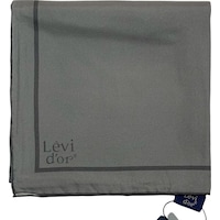 Levidor Şeritli Düz Twill Ipek Eşarp - Koyu Gri Koyu Gri Levidor Şeritli Düz Twill Ipek Eşarp - Koyu Gri Koyu Gri