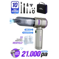 Auhma Ahv-02 21.000PA Kablosuz Taşınabilir Araç İçi Süpürgesi Mor Auhma Ahv-02 21.000PA Kablosuz Taşınabilir Araç İçi Süpürgesi Mor