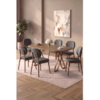 Hooli 90x168 Antik Çam Mdf Masa, Metal X Ayak, Metal Sandalye, 6 Kişilik Mutfak Masası Takımı Ve Yemek Masası Takımı Antrasit Hooli 90x168 Antik Çam Mdf Masa, Metal X Ayak, Metal Sandalye, 6 Kişilik Mutfak Masası Takımı Ve Yemek Masası Takımı Antrasit