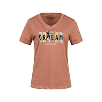 2as Alone Baskılı V Yaka Kadın T-shirt 404 Kahve 2as Alone Baskılı V Yaka Kadın T-shirt 404 Kahve