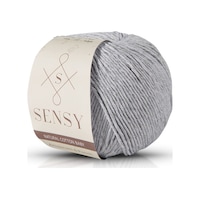Sensy Premium Amigurumi Ipi Punch Panç Baby Soft Cotton 50 Gr Örgü Ip Açık Gri