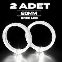 80mm Cree Led Angel Eye Melek Gözü Kristal Beyaz Halka Far Modifiye Gündüz Farı Seti - 2 Adet Takım Ürün 80mm Cree Led Angel Eye Melek Gözü Kristal Beyaz Halka Far Modifiye Gündüz Farı Seti - 2 Adet Takım Ürün