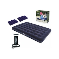 Bestway Pavillo Çift Kişilik Şişme Yatak + Pompa + 2 Yastık - Lacivert 67002 BW131