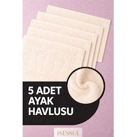 Isessia Serra 5 Adet %100 Pamuk En Iyi Emici Ayak Havlusu Konforlu Banyo Paspası 50x70cm Krem Isessia Serra 5 Adet %100 Pamuk En Iyi Emici Ayak Havlusu Konforlu Banyo Paspası 50x70cm Krem