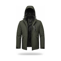 Mero Life Haki Su Ve Rüzgar Geçirmez Içi Kürklü Softshell Mont Haki