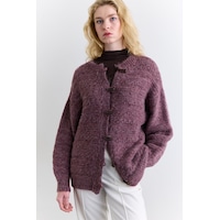 Manuka Geniş Düğmeli Triko Hırka Bordo Aw25hrk00006-26 Bordo Manuka Geniş Düğmeli Triko Hırka Bordo Aw25hrk00006-26 Bordo