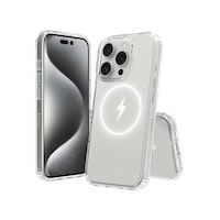 Apple Uyumlu iPhone 16 Pro Max Kılıf Magsafe Şarj Özellikli Şeffaf Sert Pc Redclick Embos Kapak Apple Uyumlu iPhone 16 Pro Max Kılıf Magsafe Şarj Özellikli Şeffaf Sert Pc Redclick Embos Kapak
