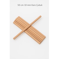 Makrome Çubuğu Ham Ahşap Kare 50 Cm. Uzunluk 10 Mm. Çap 3 Adet Makrome Çubuğu Ham Ahşap Kare 50 Cm. Uzunluk 10 Mm. Çap 3 Adet
