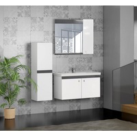 Karen Banyo New Bahar 80 Cm Banyo Dolabı Boy Dolap Hediyeli Antrasit - Beyaz Karen Banyo New Bahar 80 Cm Banyo Dolabı Boy Dolap Hediyeli Antrasit - Beyaz