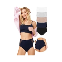 Cottonhill Dantel Detaylı Klasik Pamuklu Bato Külot 5'li Paket Çok Renkli 2 Çok Renkli Cottonhill Dantel Detaylı Klasik Pamuklu Bato Külot 5'li Paket Çok Renkli 2 Çok Renkli