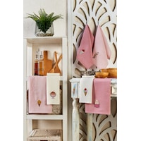Alice 6 Lı Nakışlı 40x60 Cm Mutfak Havlusu Pembe Alice 6 Lı Nakışlı 40x60 Cm Mutfak Havlusu Pembe