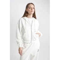 Defacto Cropped Fit Kapüşonlu Kalın Fermuarlı Sweatshirt Z7069az26auwt32 Beyaz-wt32 Defacto Cropped Fit Kapüşonlu Kalın Fermuarlı Sweatshirt Z7069az26auwt32 Beyaz-wt32