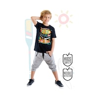 Catch Wave Shark Lacivert Erkek Çocuk Yazlık T-shirt Kapri Şort Takım Catch Wave Shark Lacivert Erkek Çocuk Yazlık T-shirt Kapri Şort Takım