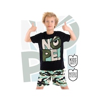 Denokids Mushi Nope Erkek Çocuk T-shirt Şort Takım Çok Renkli