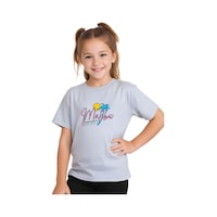 Fyk Kids Kız Çocuk Basic Malibu Baskılı T-shirt Gri Fyk Kids Kız Çocuk Basic Malibu Baskılı T-shirt Gri