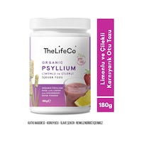 Thelifeco Organik Psyllium Limonlu ve Çilekli İçecek Tozu 180 G