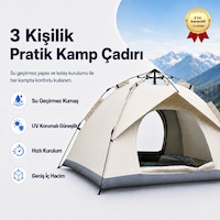 Otomatik Kamp Çadırı 200x150x120 Cm Çift Katmanlı 3 Saniyede Kurulum Su Geçirmez 3 Kişilik-1615 Açık Mavi Otomatik Kamp Çadırı 200x150x120 Cm Çift Katmanlı 3 Saniyede Kurulum Su Geçirmez 3 Kişilik-1615 Açık Mavi