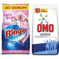 Bingo Matik 10 KG + Omo Matik Renkliler ve Beyazlar için 10 KG Bingo Matik 10 KG + Omo Matik Renkliler ve Beyazlar için 10 KG