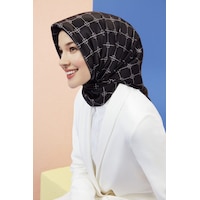 Armine Dj Saf İpek Eşarp 8555d T Nostalji Twill -14 Siyah Beyaz Armine Dj Saf İpek Eşarp 8555d T Nostalji Twill -14 Siyah Beyaz