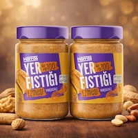 %100 Yer Fıstığı Ezmesi Parçacıklı 350 G X 2 Adet Katkısız, Ilave Şekersiz %100 Yer Fıstığı Ezmesi Parçacıklı 350 G X 2 Adet Katkısız, Ilave Şekersiz